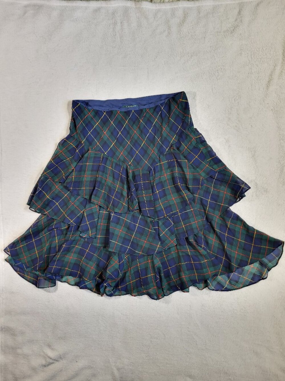 Lauren Ralph Lauren Green / Blue Plaid Skirt - Size 12